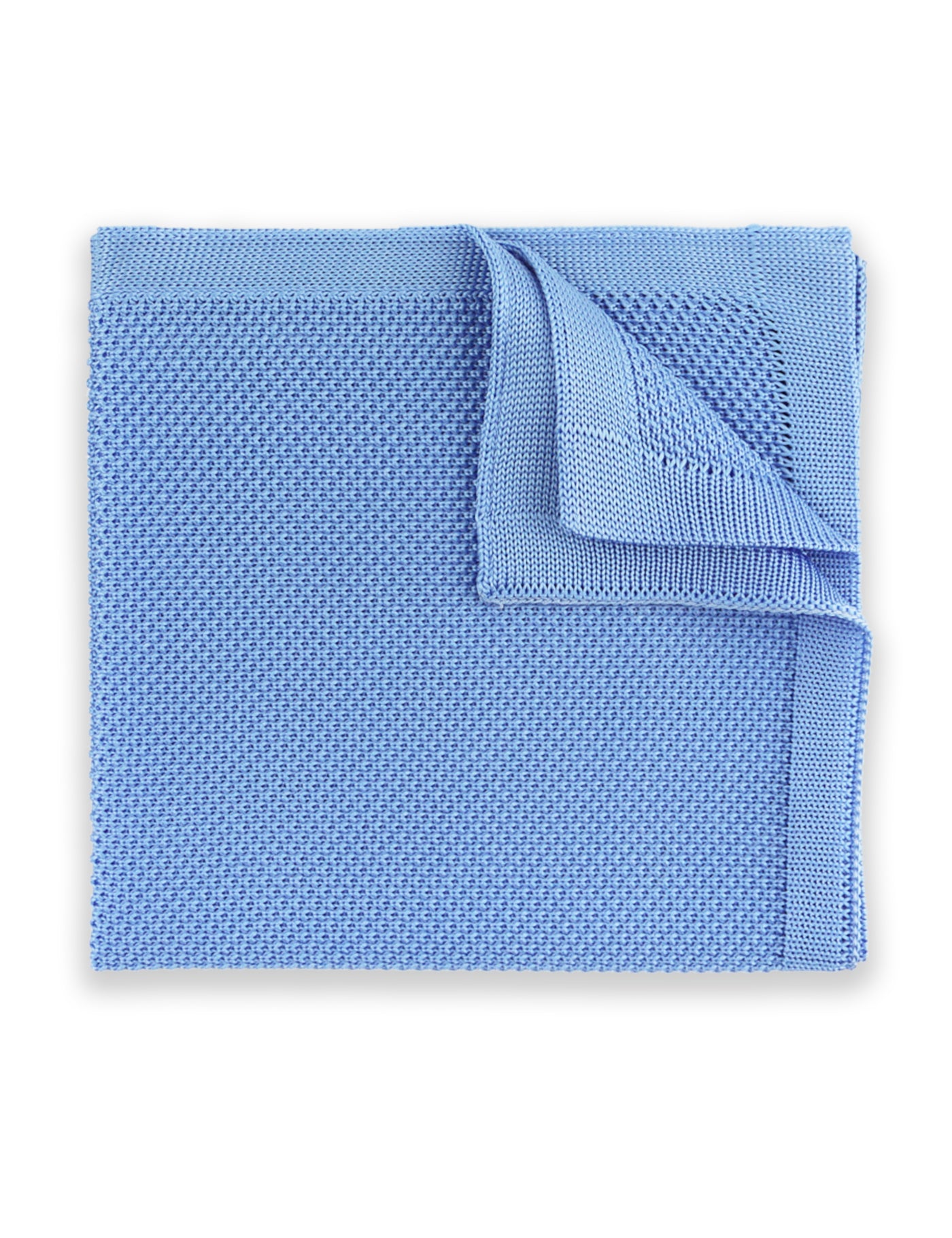 100% Polyester Diamond End Knitted Tie - Light Blue