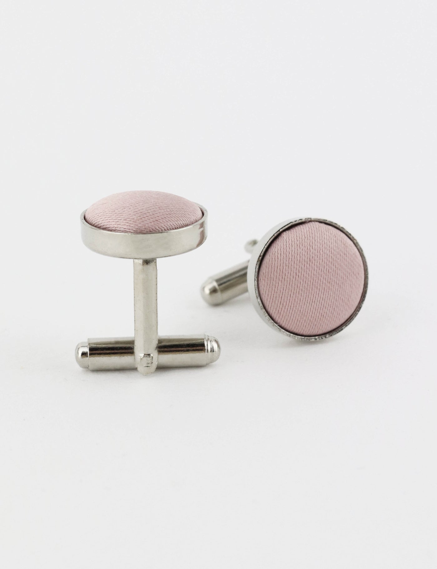 Woven Fabric Faced Cufflinks - Pastel Purple