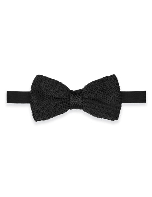 Children's Knitted Bow Tie - Black