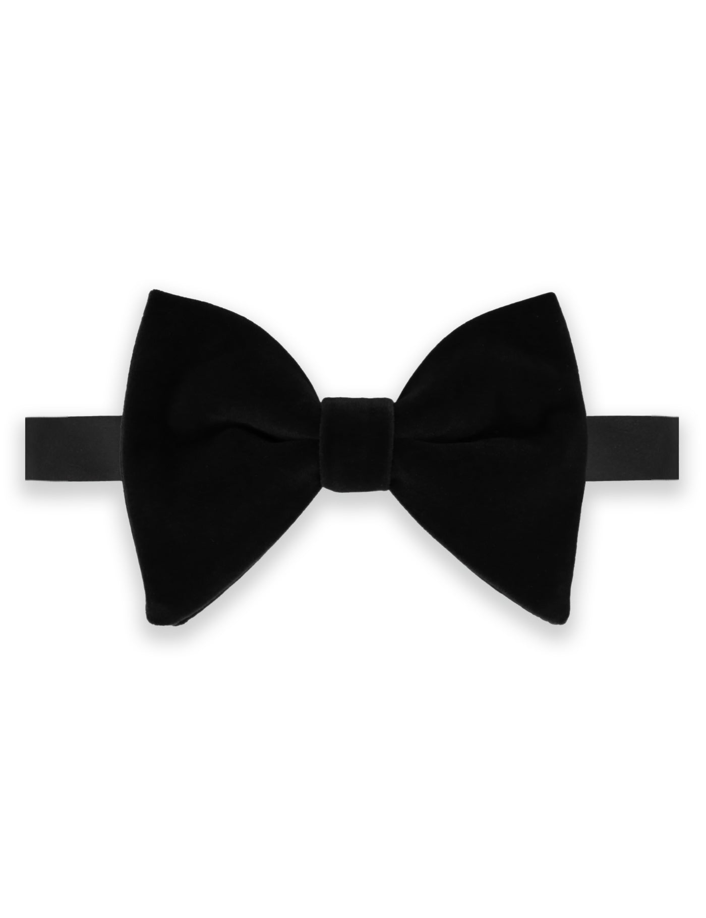 Velvet Oversized Bow Tie - Black