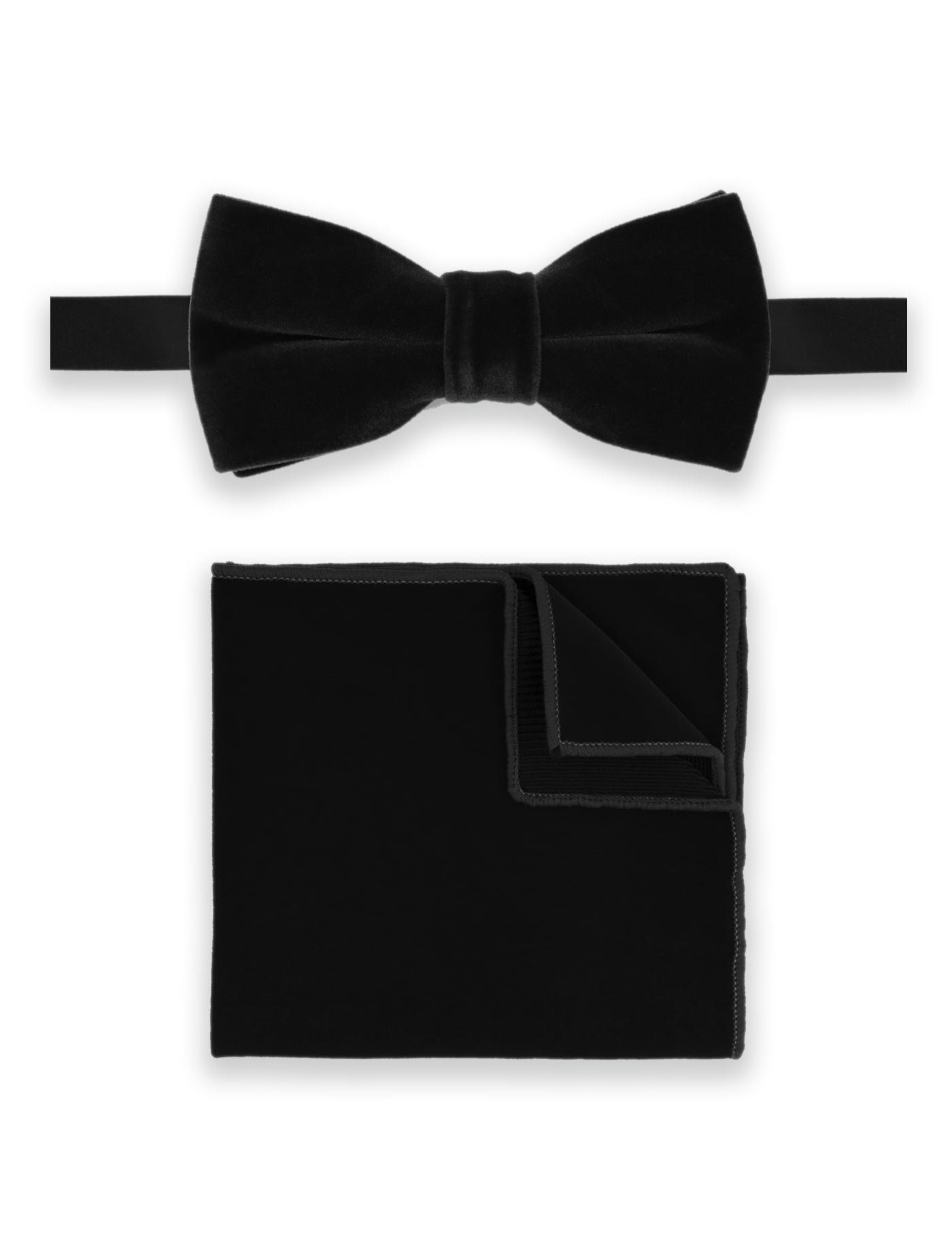 Velvet Bow Tie - Black