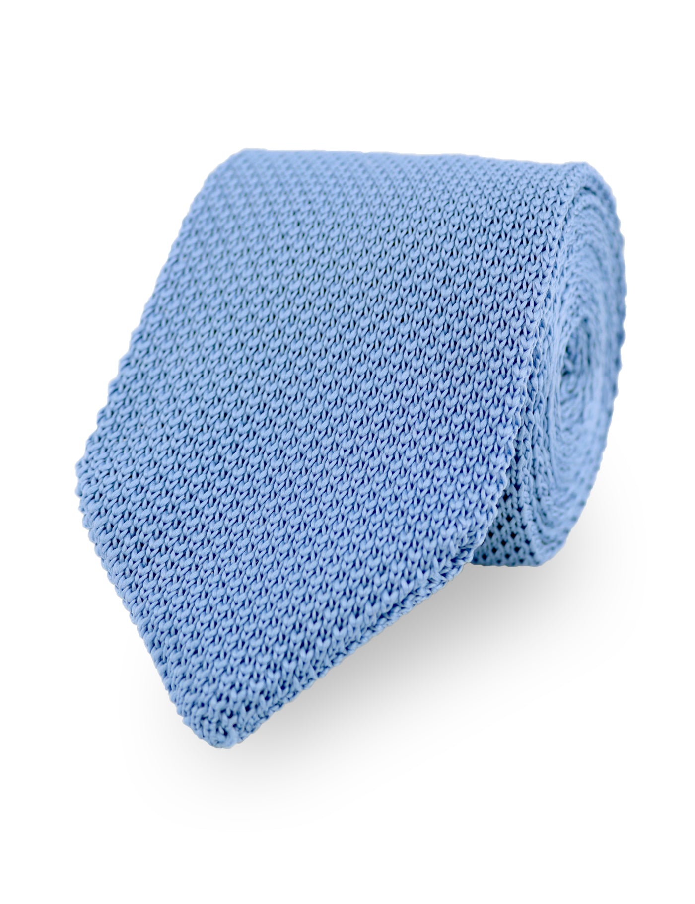 100% Polyester Knitted Bow Tie - Light Blue