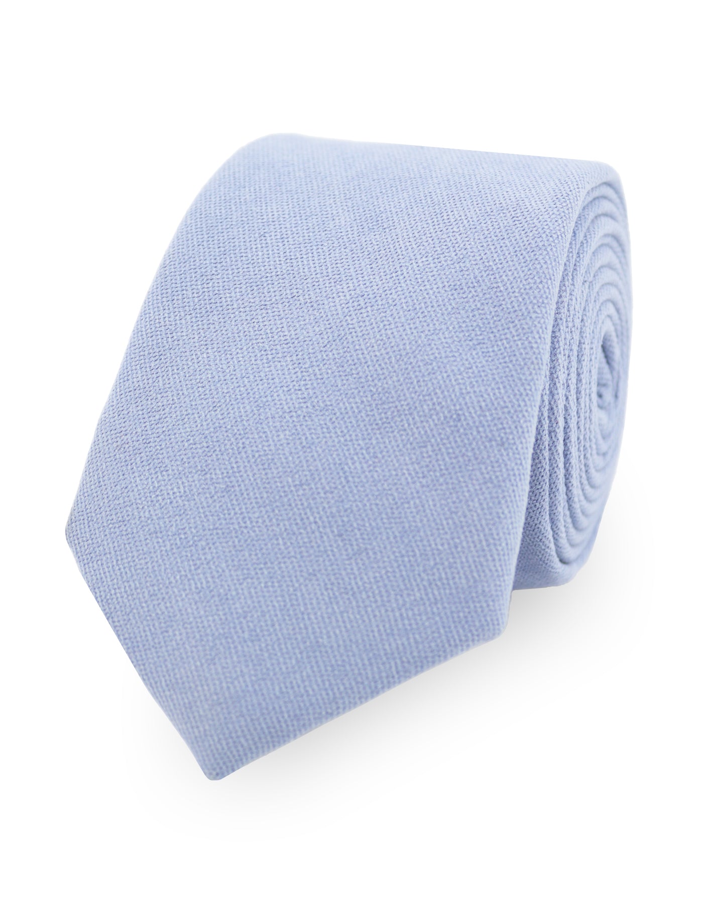 100% Brushed Cotton Pocket Square - Light Blue