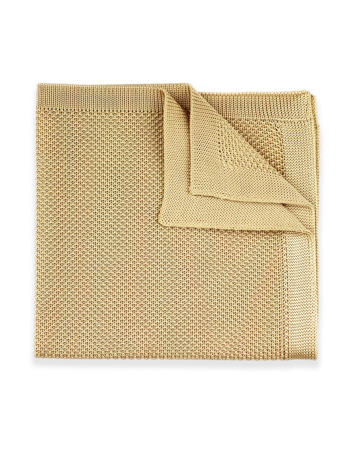 100% Polyester Square End Knitted Tie - Beige