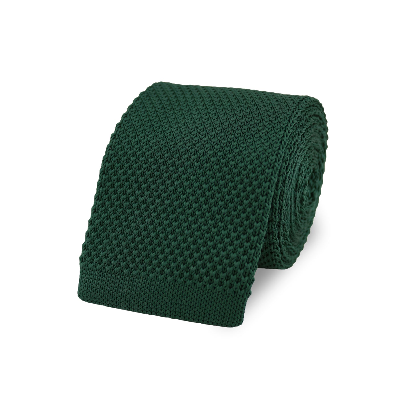 100% Polyester Knitted Pocket Square - Dark Green