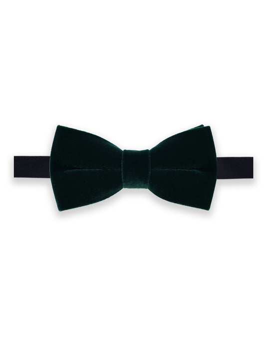 Velvet Bow Tie - Dark Green