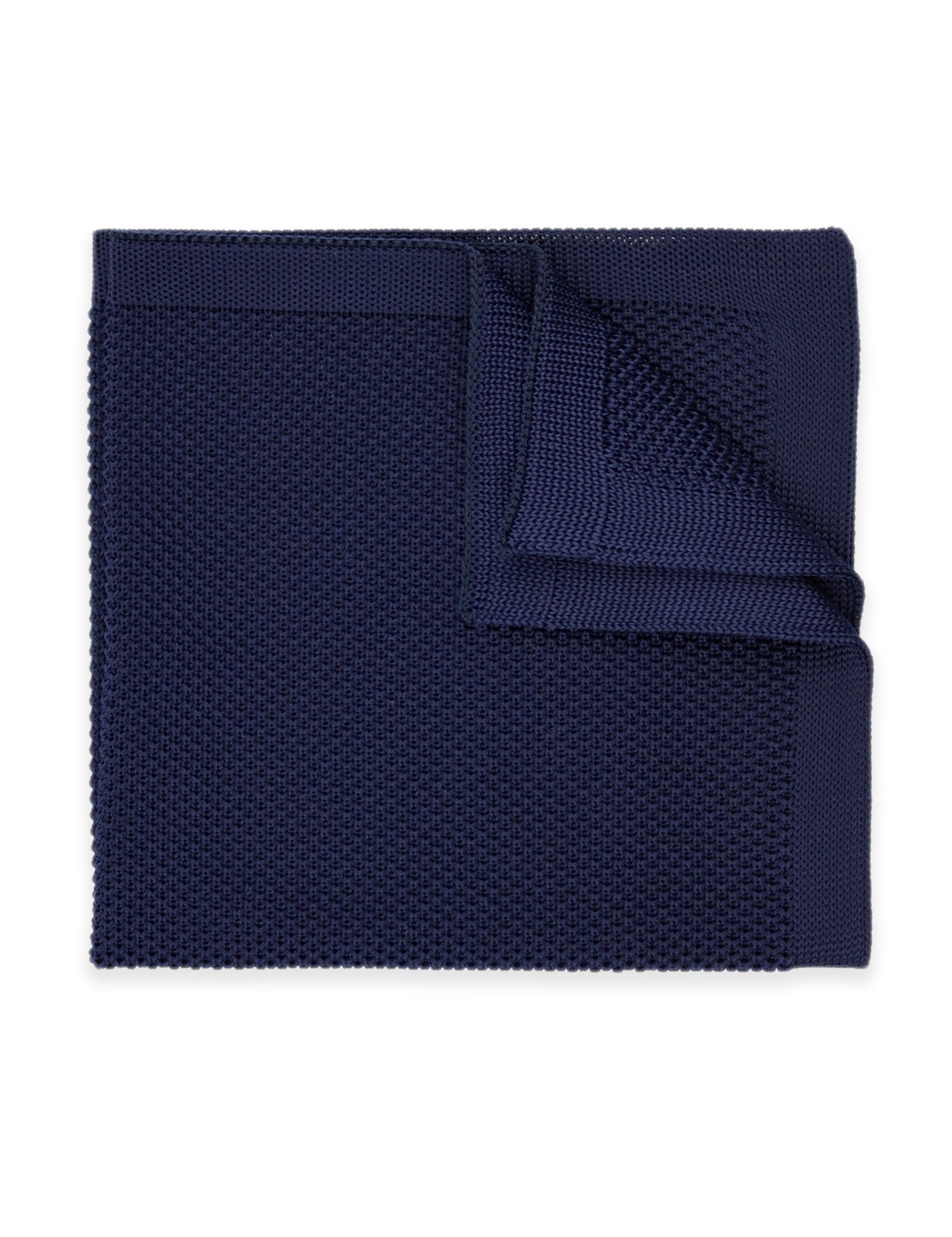 100% Polyester Diamond End Knitted Tie - Navy Blue