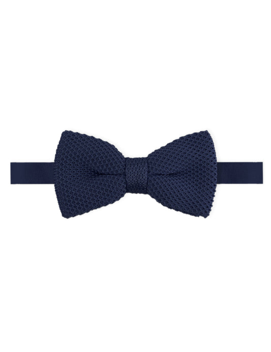 Children's Knitted Bow Tie - Navy Blue