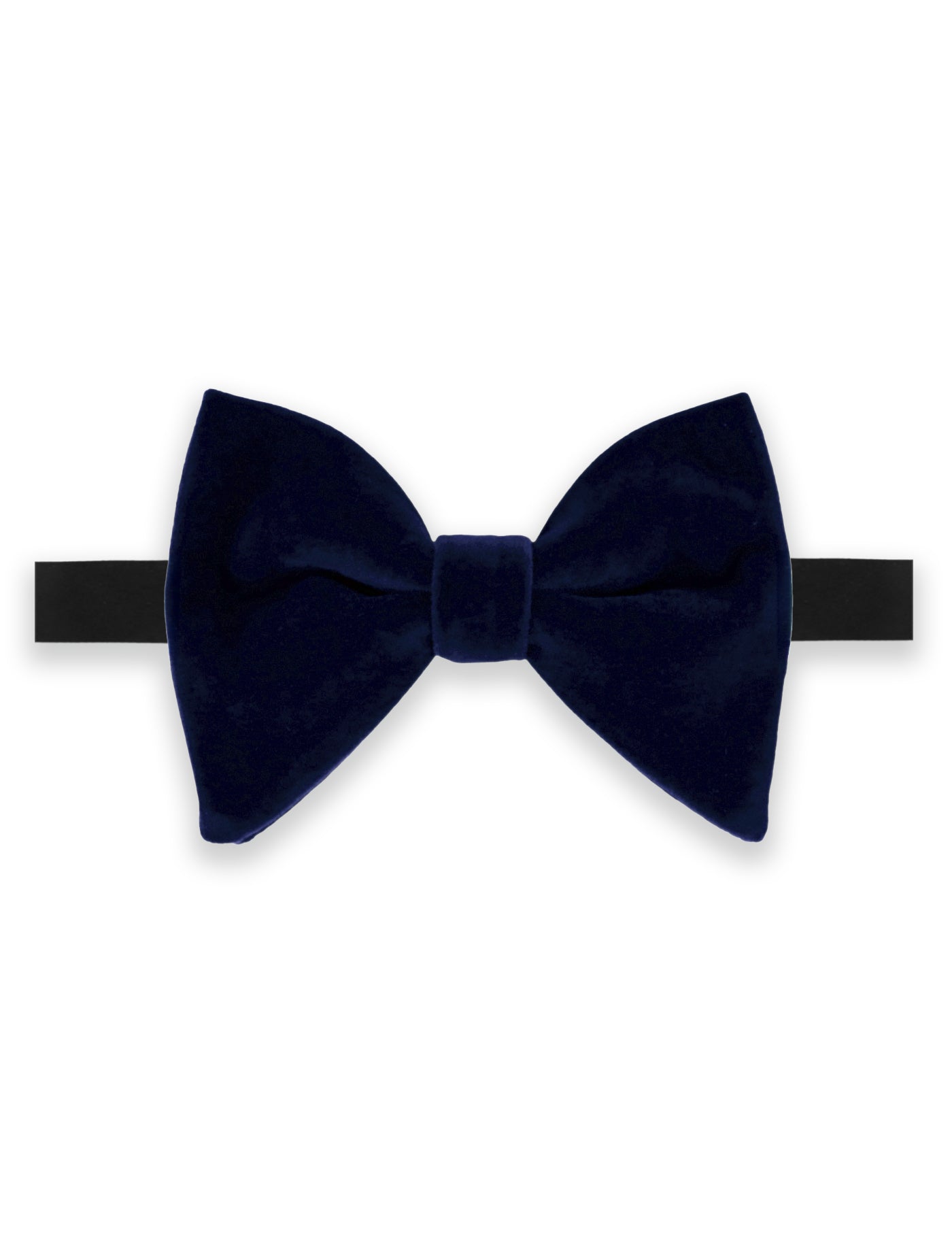 Velvet Oversized Bow Tie - Navy Blue