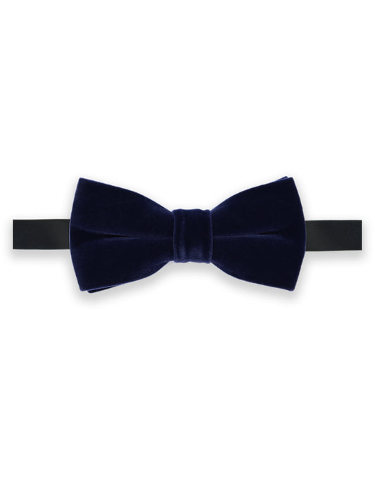 Velvet Bow Tie - Navy Blue