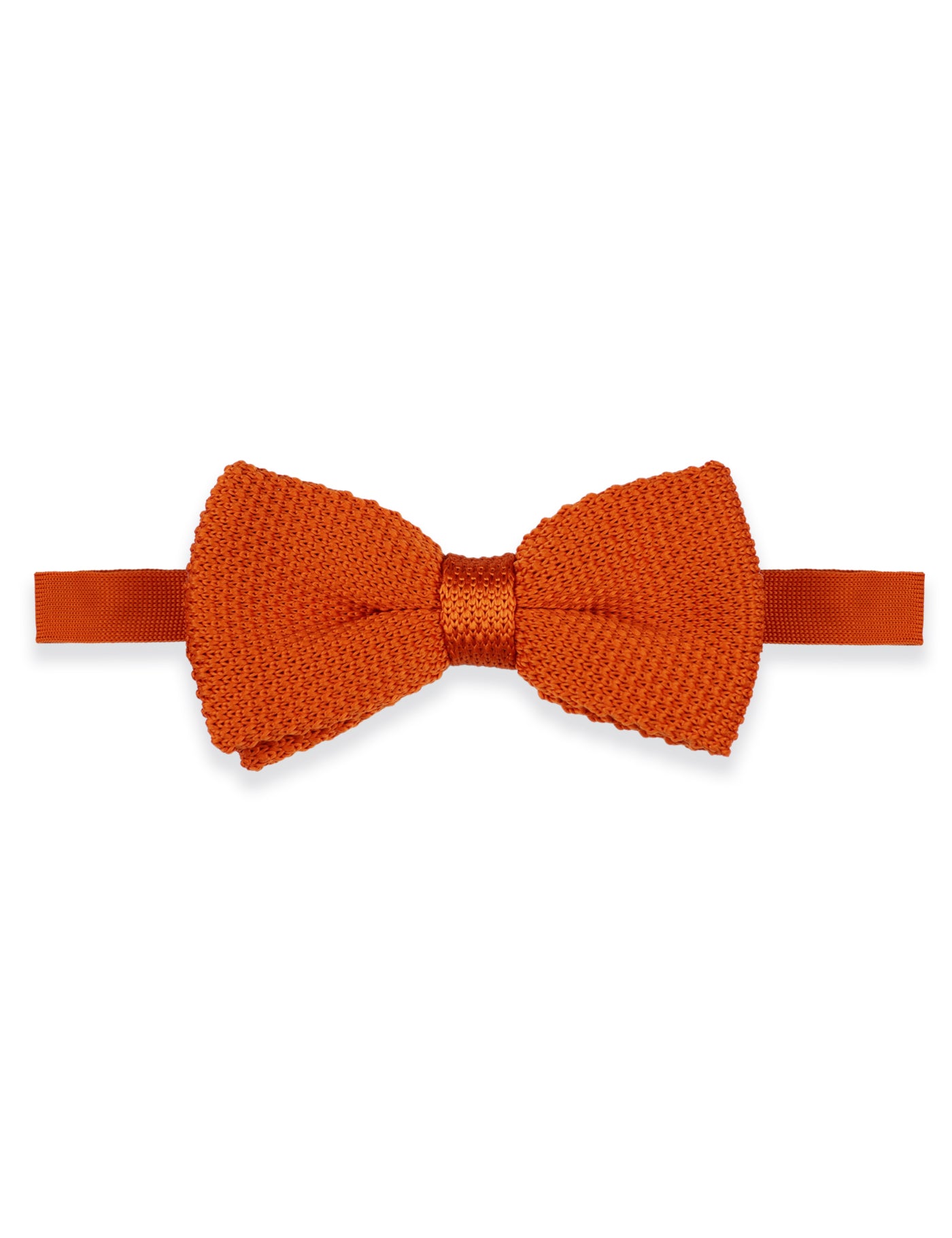 100% Polyester Knitted Bow Tie - Orange