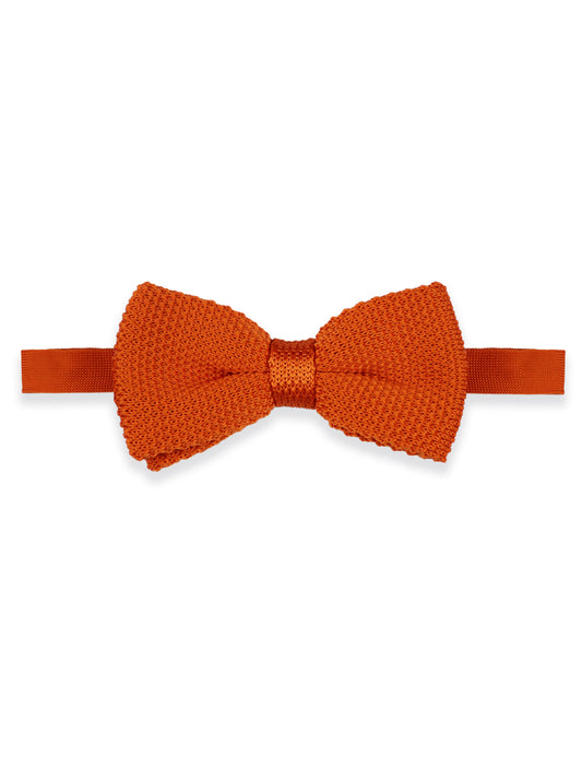 Children's Knitted Bow Tie - Orange