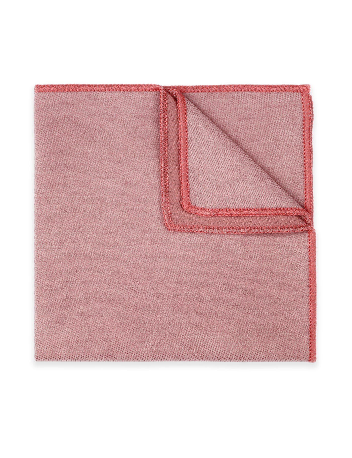 100% Brushed Cotton Pocket Square - Dusty Pink