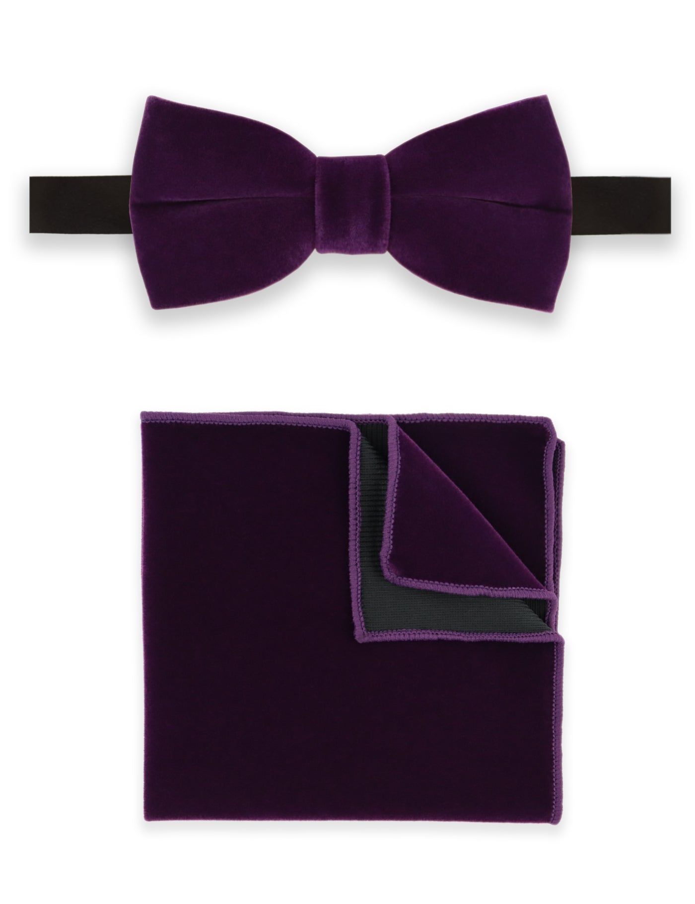 Velvet Bow Tie - Purple