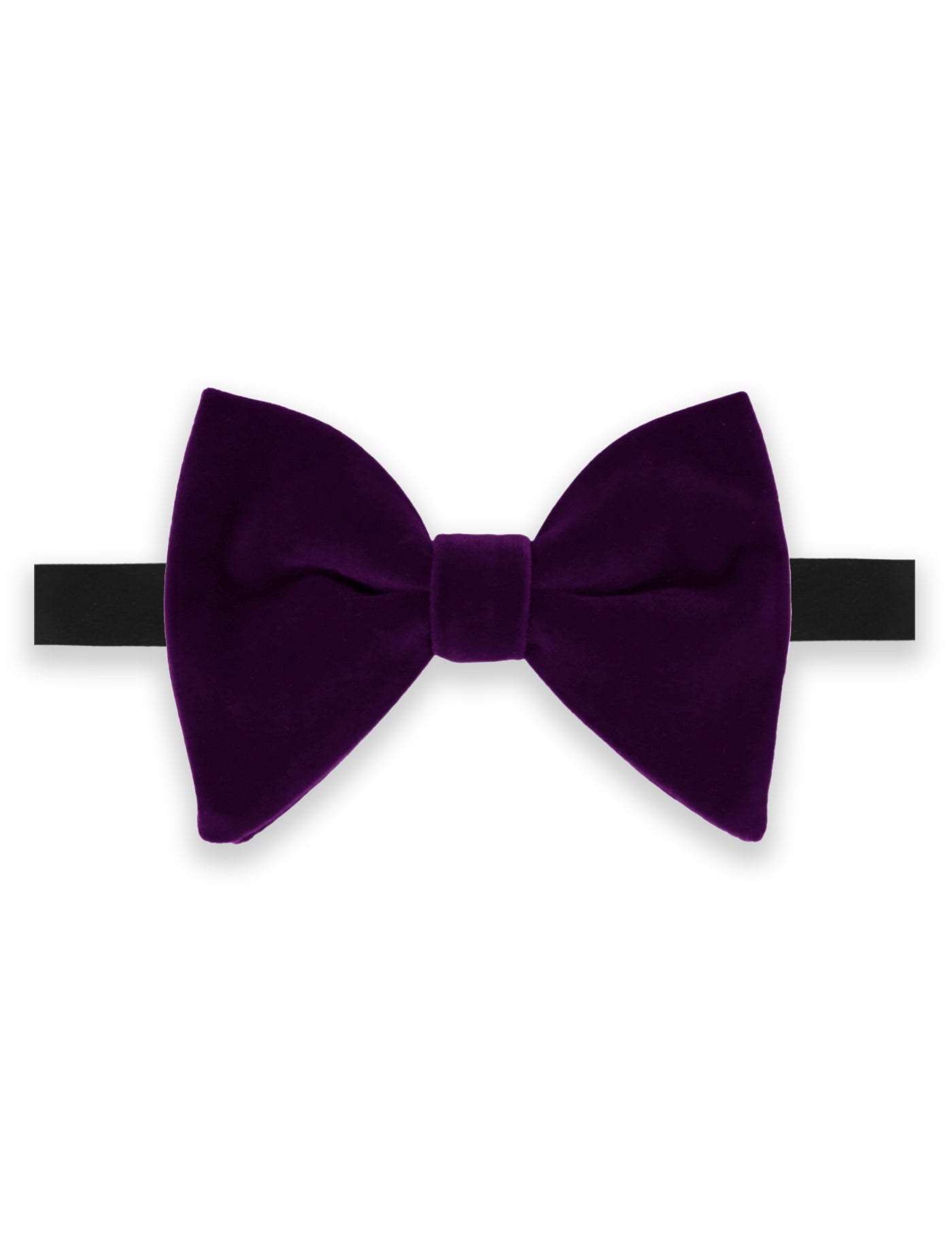 Velvet Oversized Bow Tie - Purple