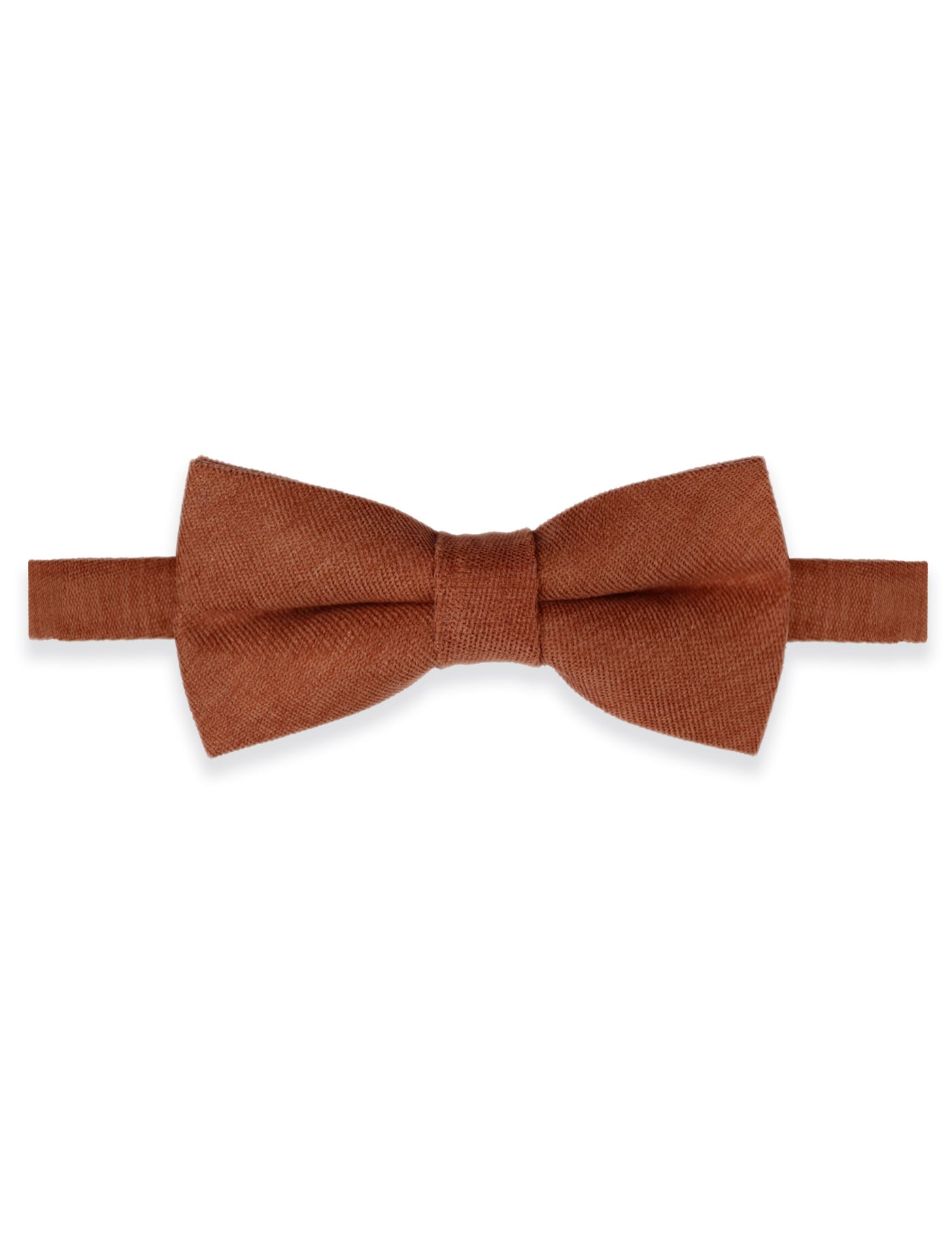 100% Brushed Cotton Pocket Square - Burnt Orange