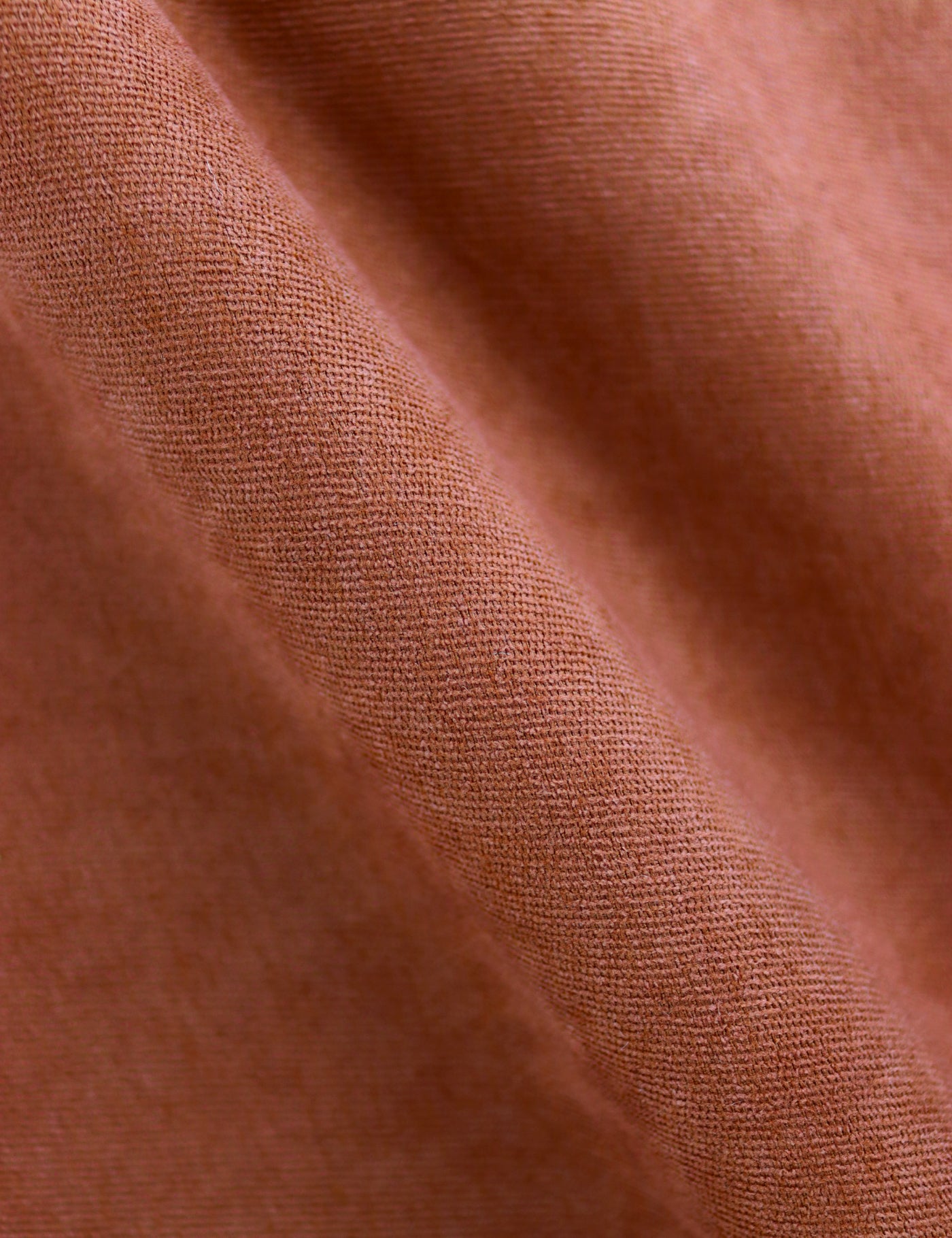 100% Brushed Cotton Pocket Square - Burnt Orange