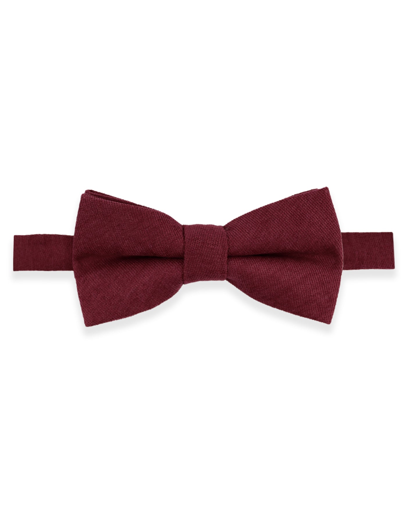 100% Brushed Cotton Pocket Square - Burgundy Red