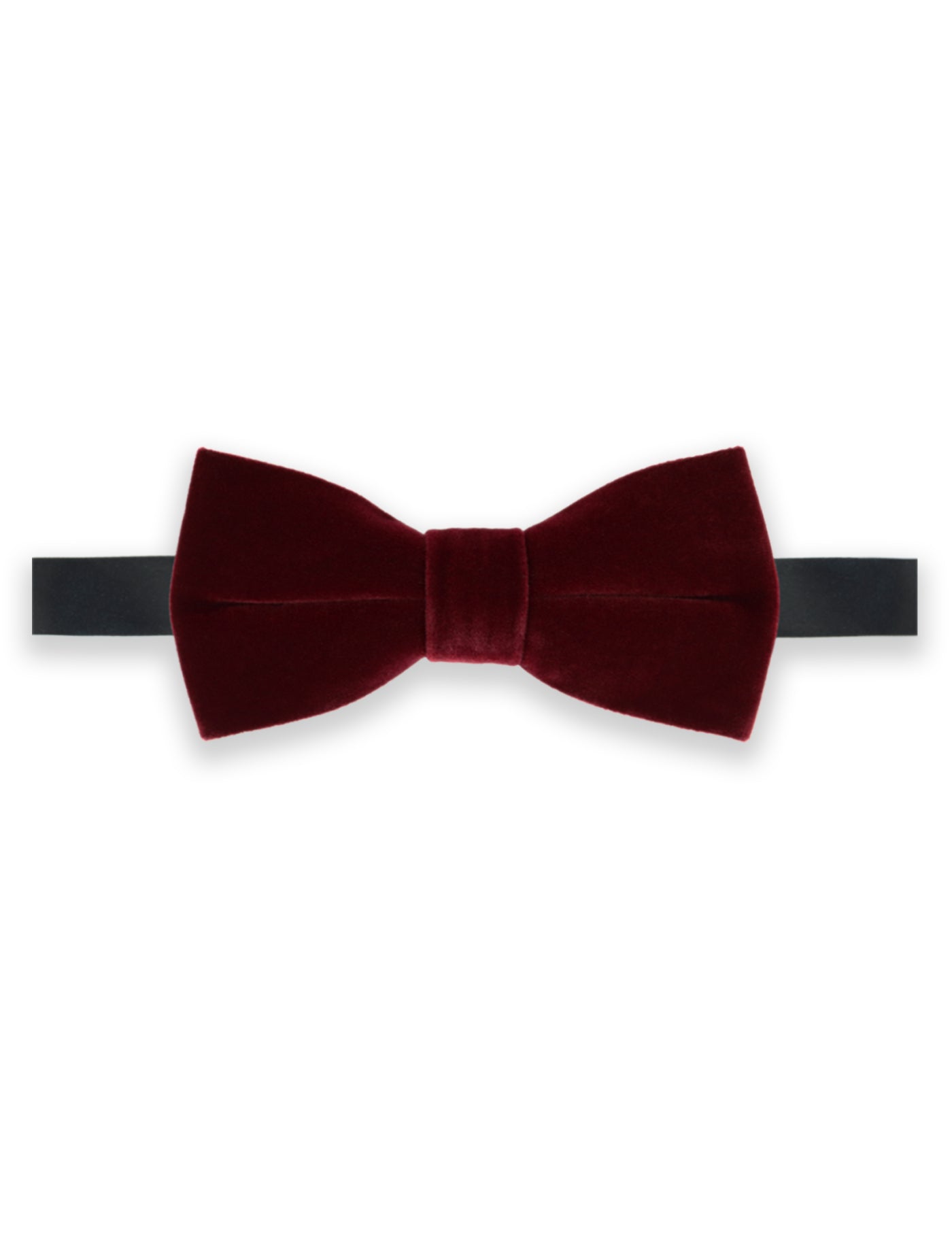 Velvet Bow Tie - Burgundy Red