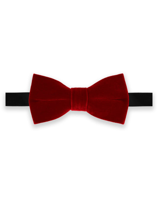 Velvet Bow Tie - Red