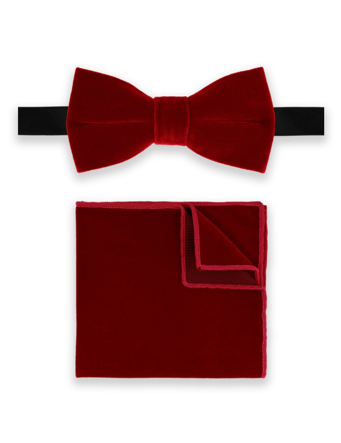 Velvet Bow Tie - Red