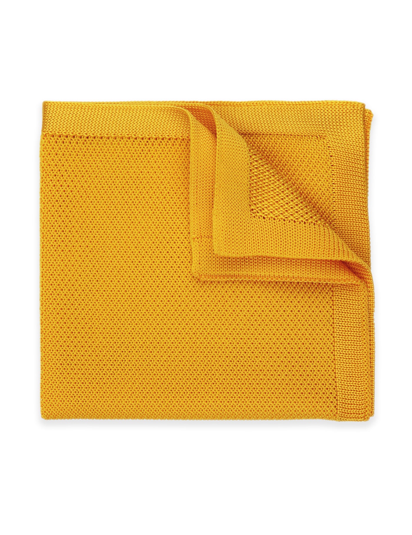 100% Polyester Diamond End Knitted Tie - Mustard Yellow