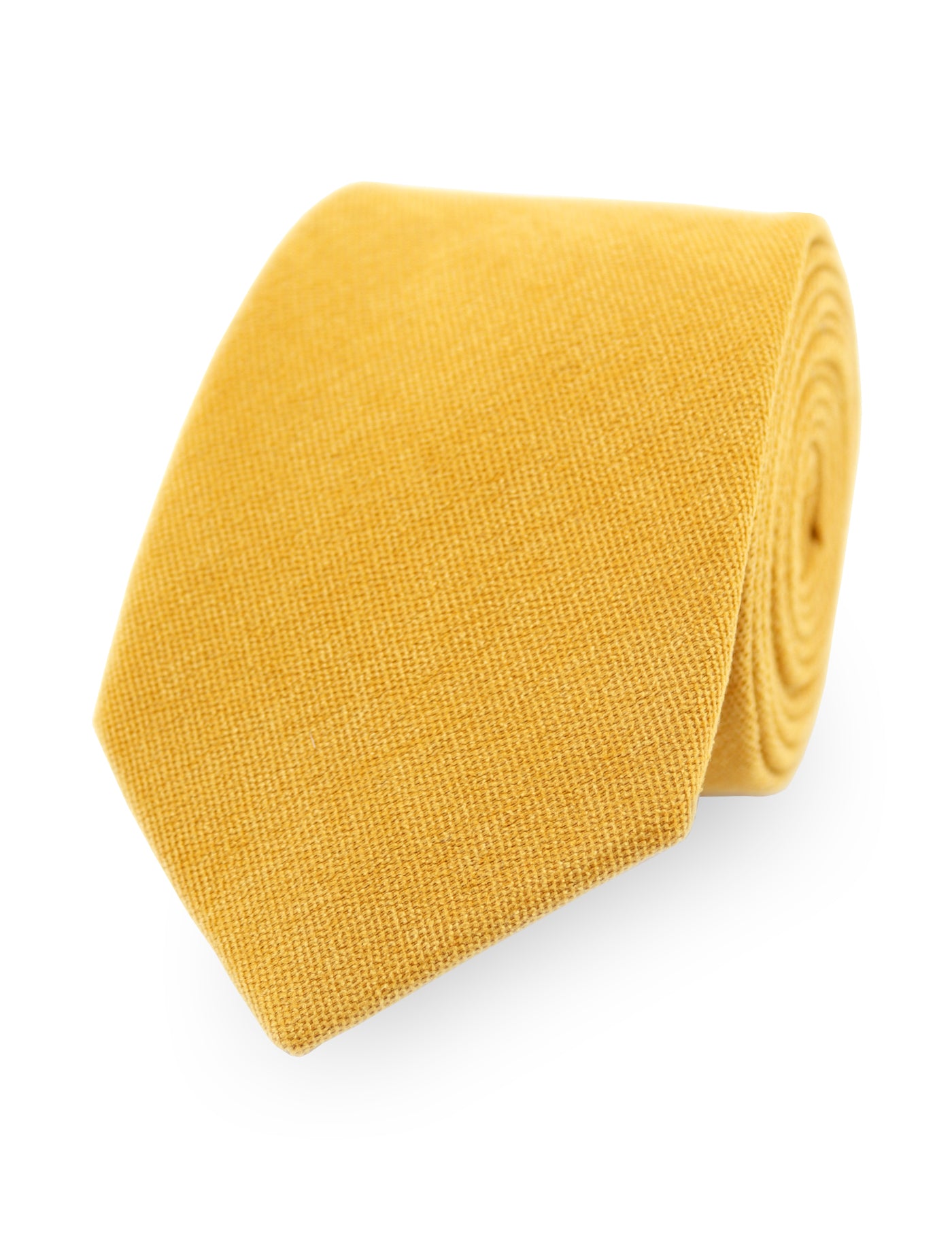 100% Brushed Cotton Pocket Square - Mustard Yellow