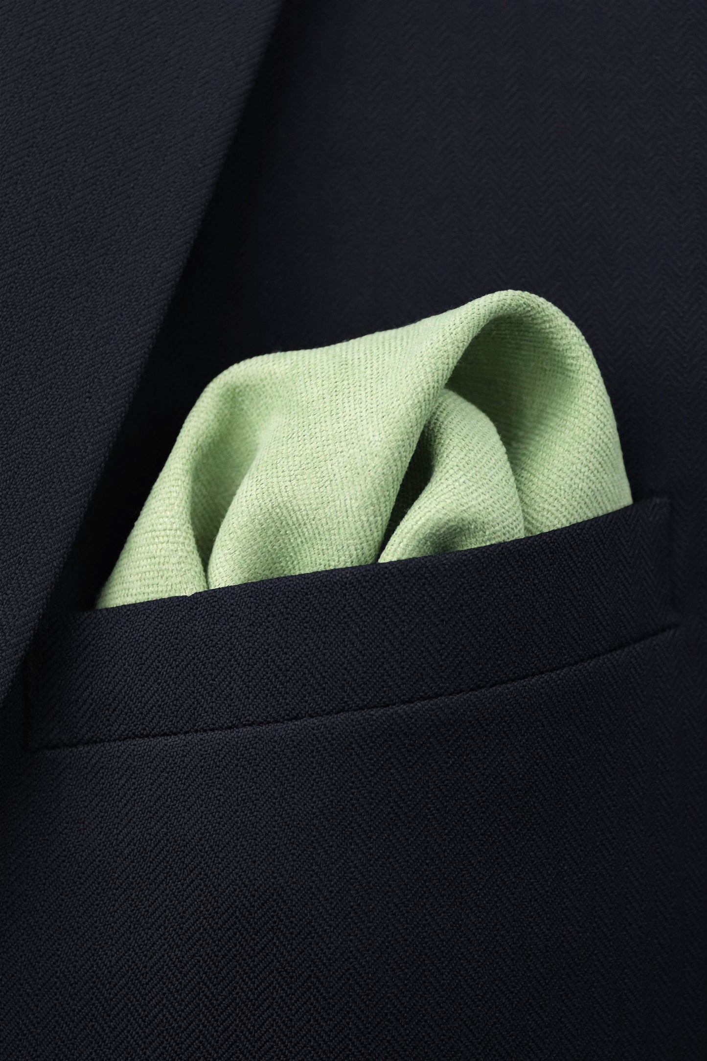 100% Brushed Cotton Pocket Square - Sage Green