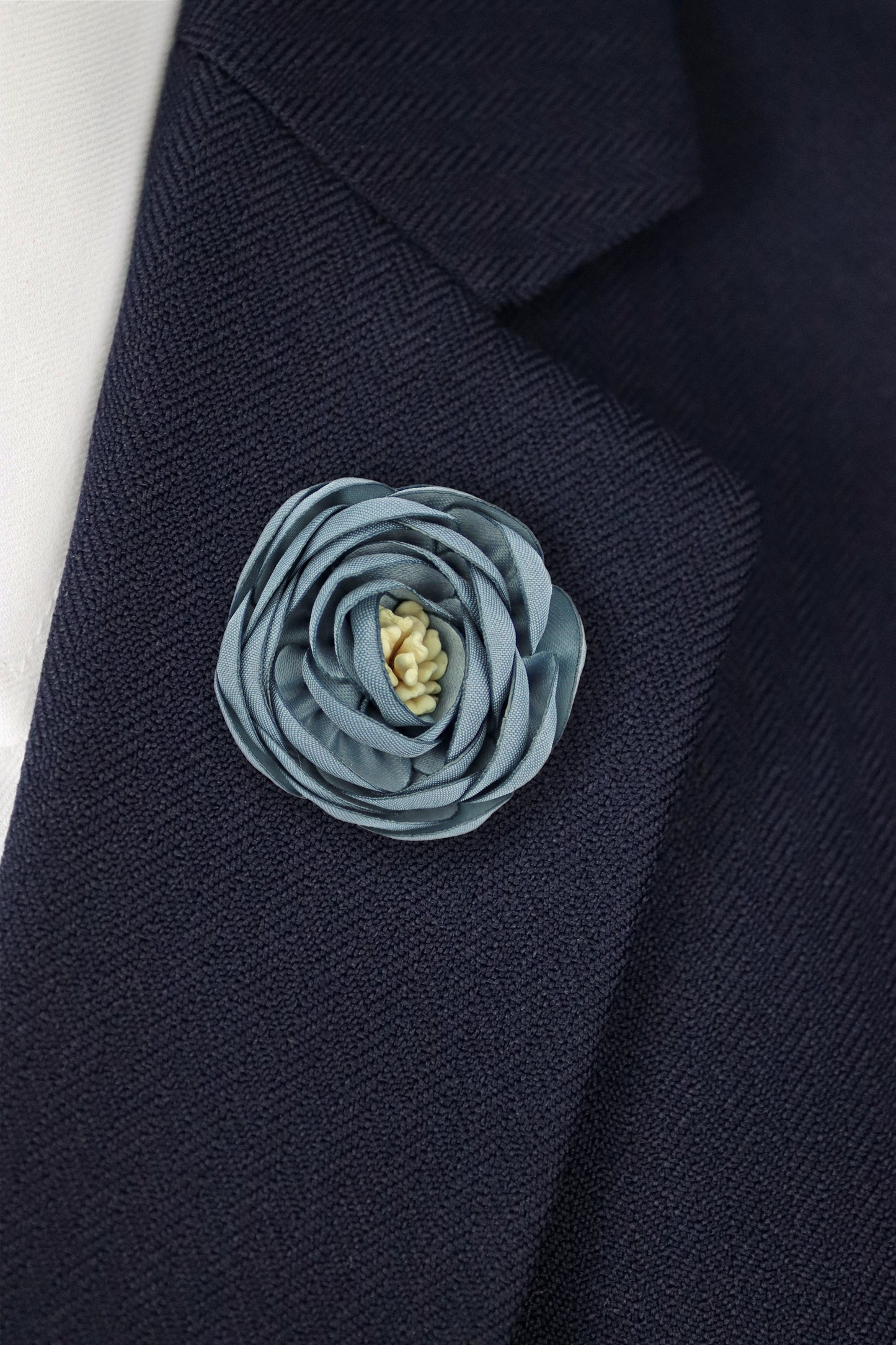 Flower Lapel Pin - Blue