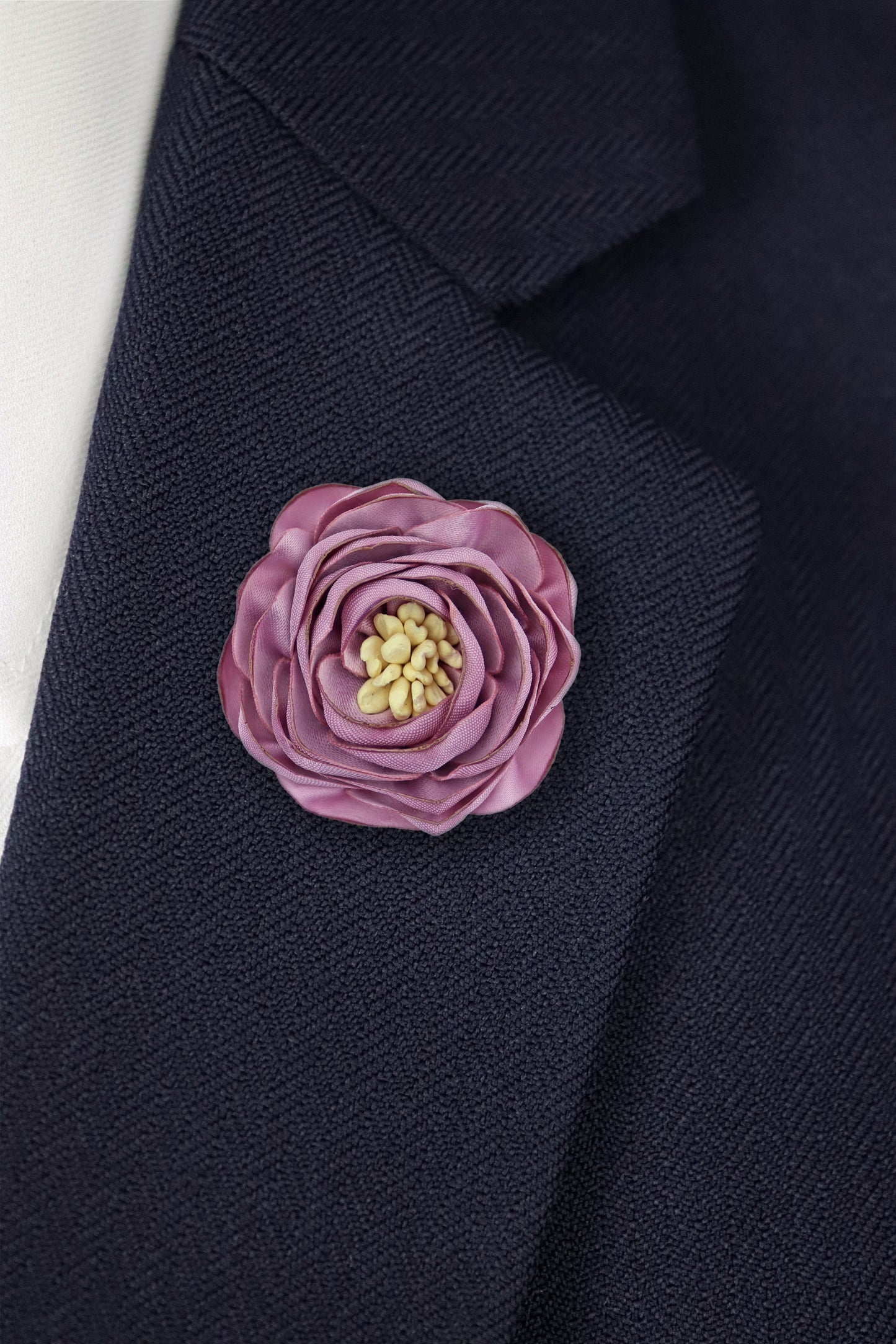 Flower Lapel Pin - Purple