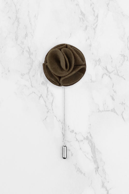 Lapel Flower - Brown