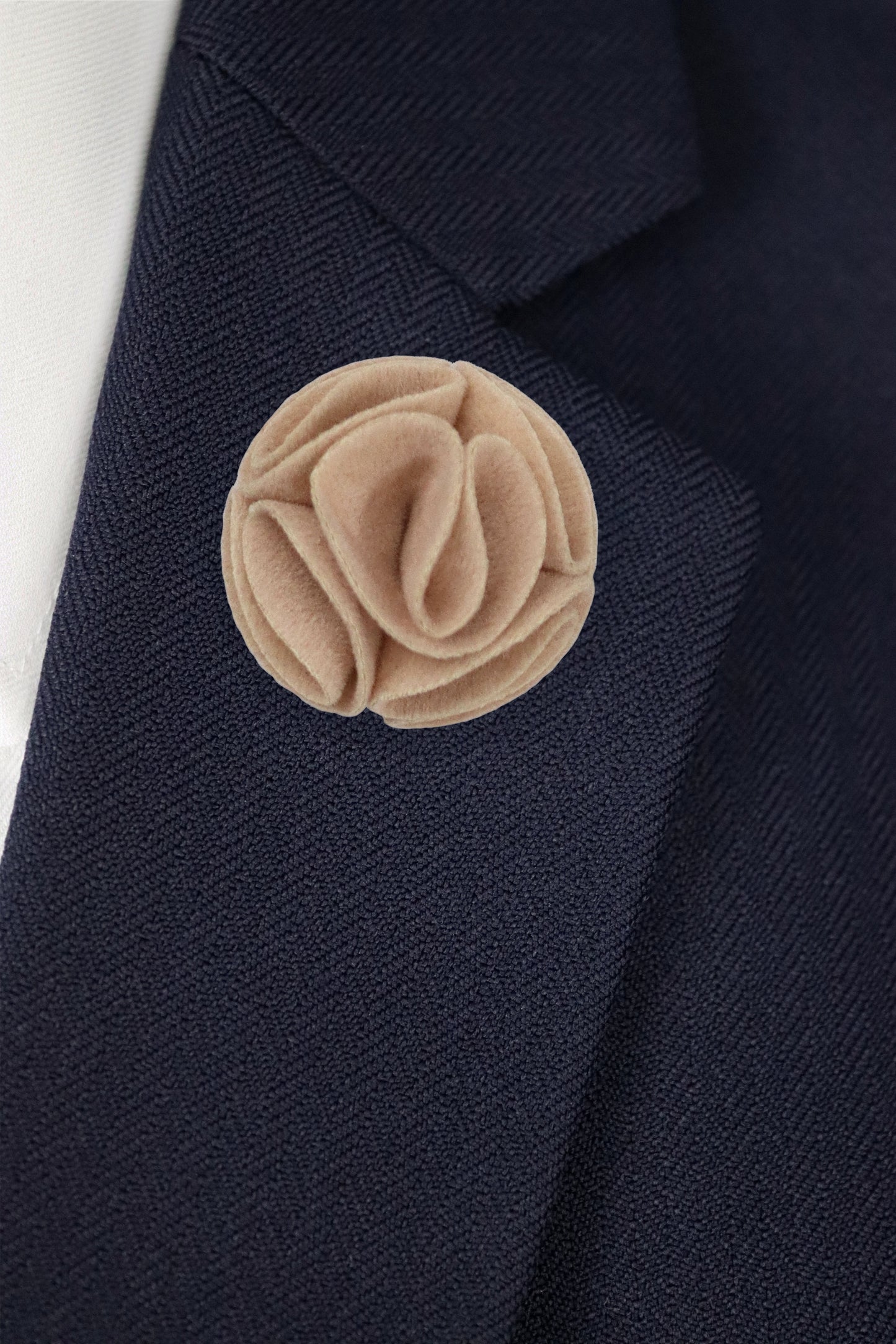 Lapel Flower - Beige