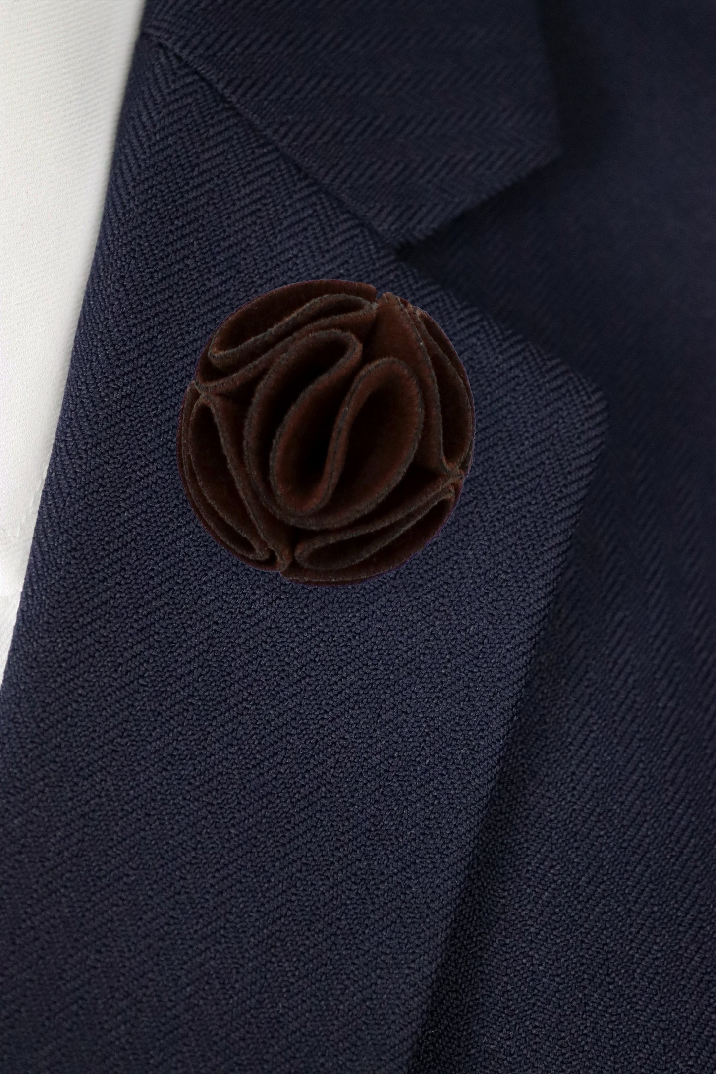 Lapel Flower - Dark Brown