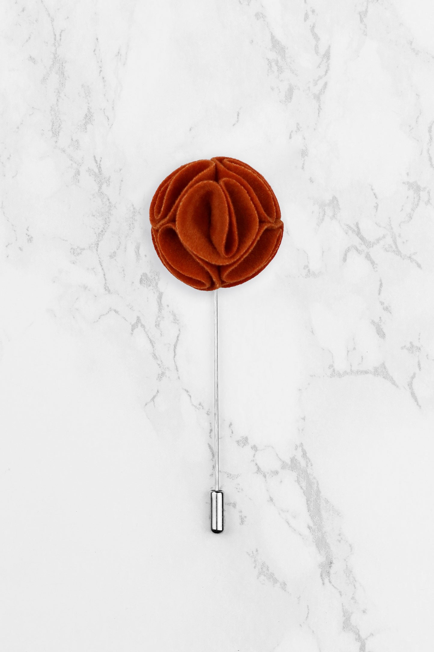 Lapel Flower - Burnt Orange