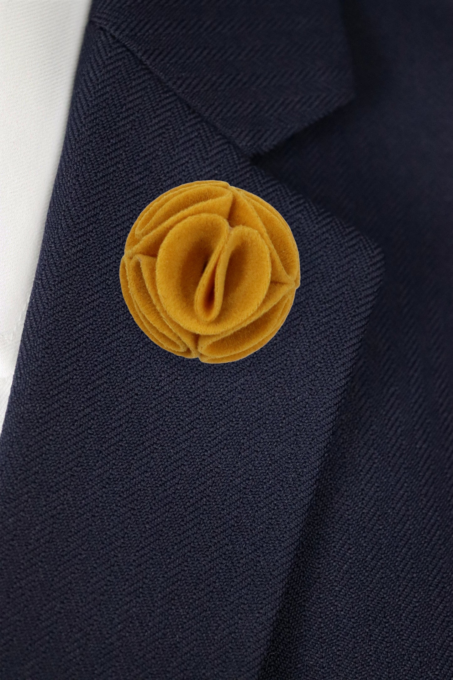 Lapel Flower - Mustard Yellow