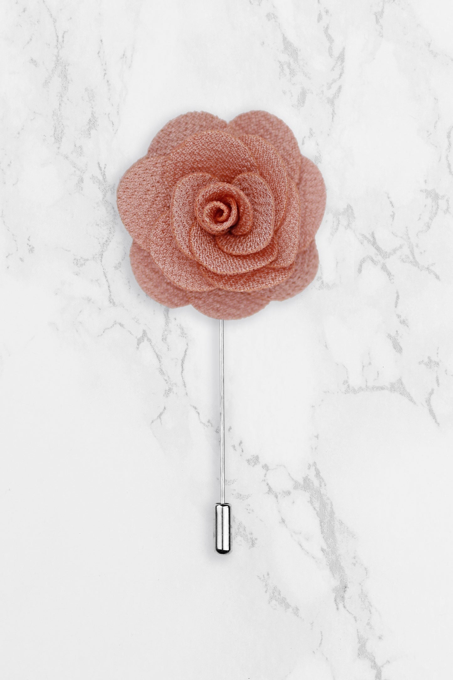 Rose Flower Lapel Pin - Blush Pink