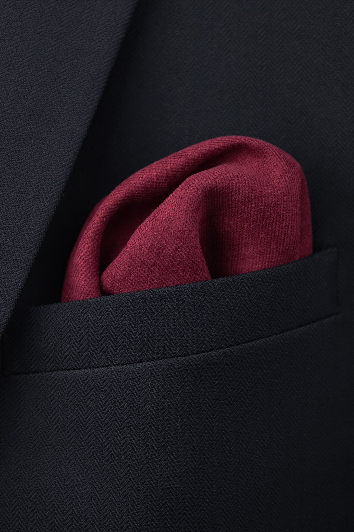 100% Brushed Cotton Tie - Burgundy Red