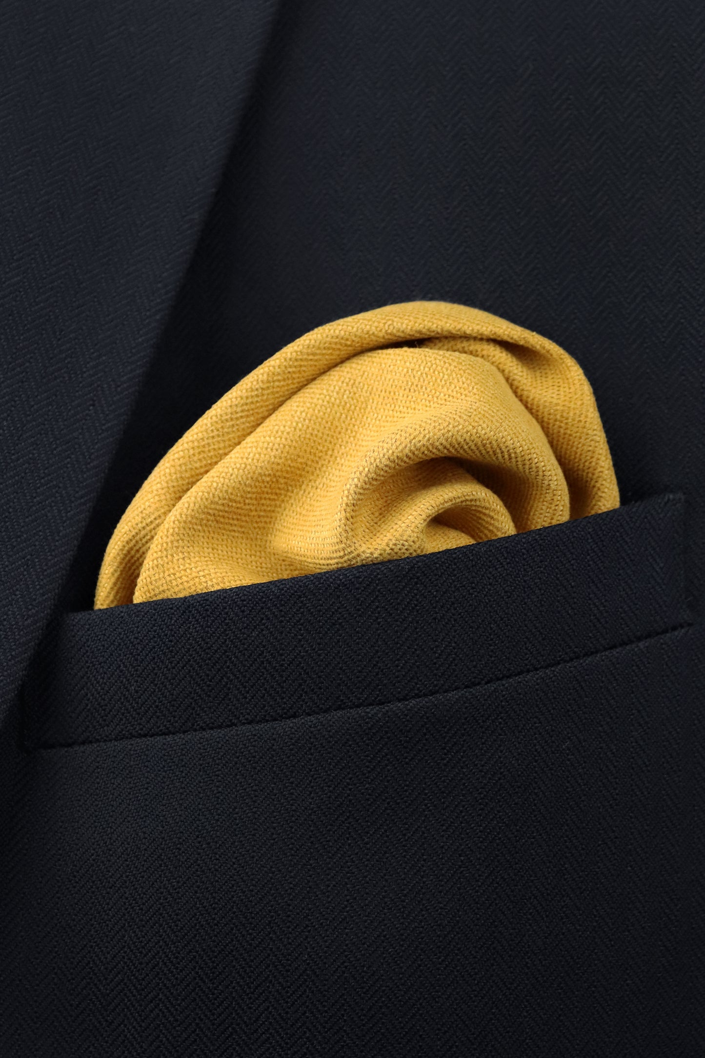 100% Brushed Cotton Tie - Mustard Yellow